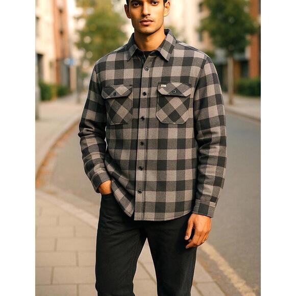 Matix Other - NWT Matix Men’s Heavy Plaid Flannel Shirt Jacket Large Black / Gray New